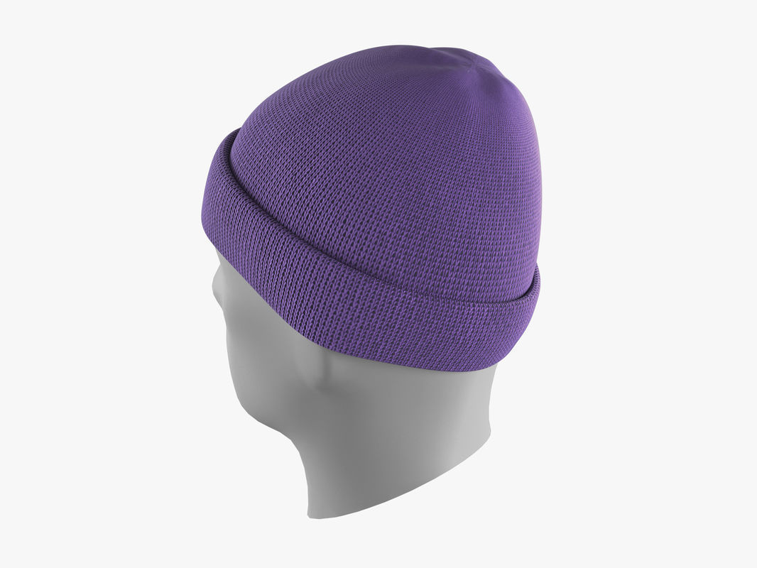 Beanie Hat Low-poly 3D model_4