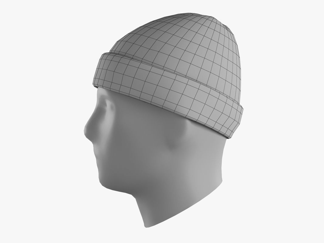 Beanie Hat Low-poly 3D model_9