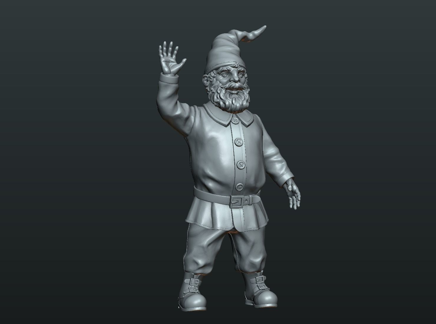 Garden Gnome II 3D print model_7