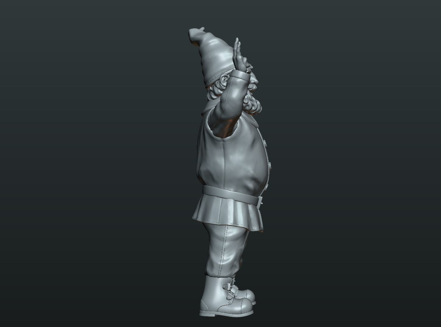 Garden Gnome II 3D print model_8