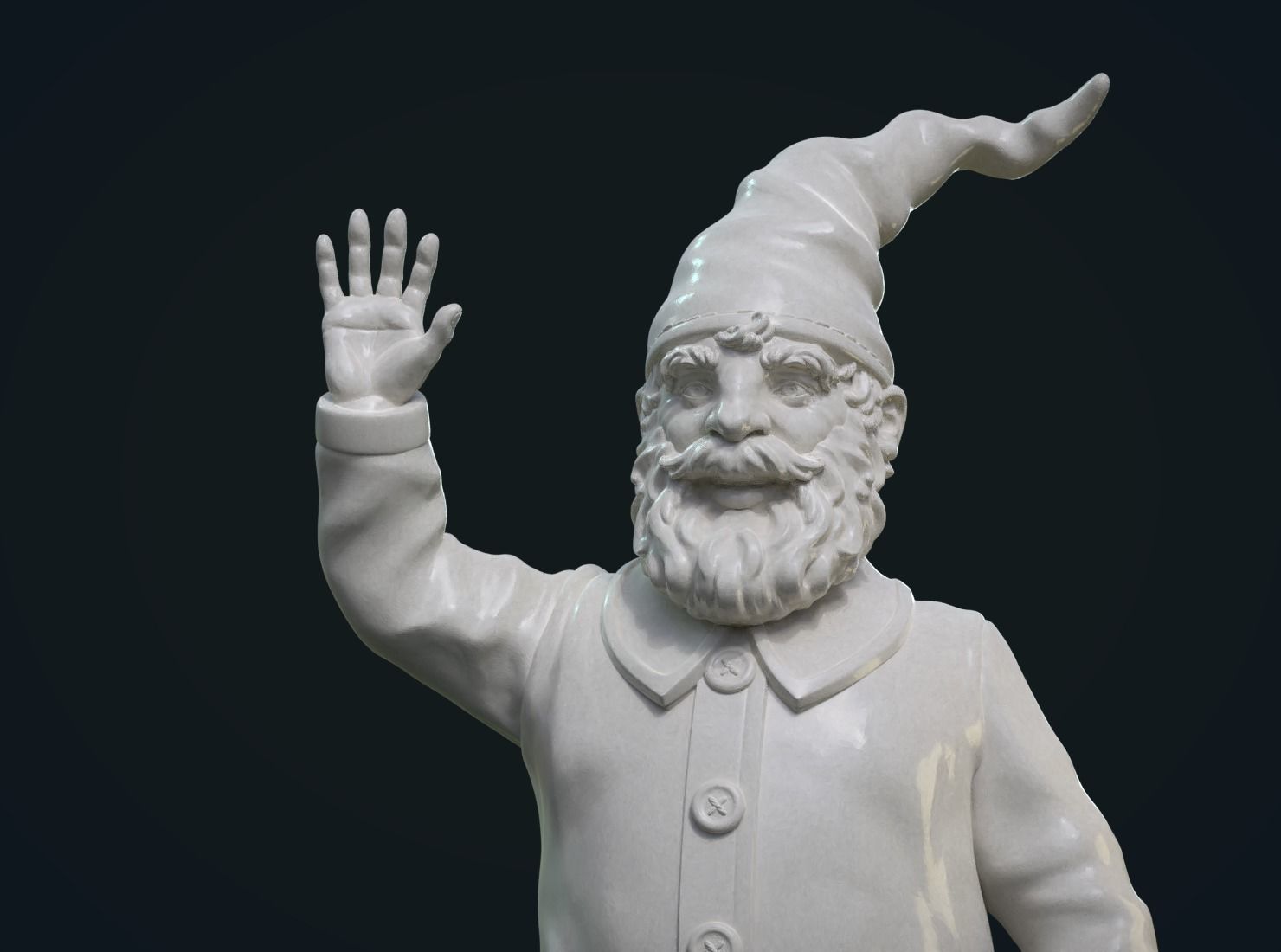 Garden Gnome II 3D print model_3