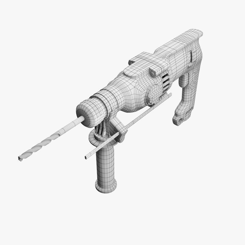 Dewalt Rotary Hammer 3D model_12