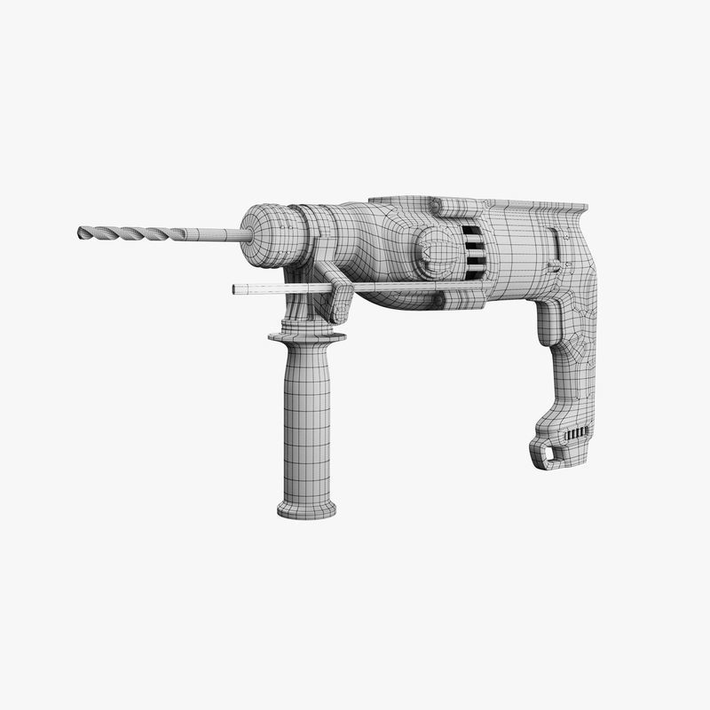 Dewalt Rotary Hammer 3D model_11