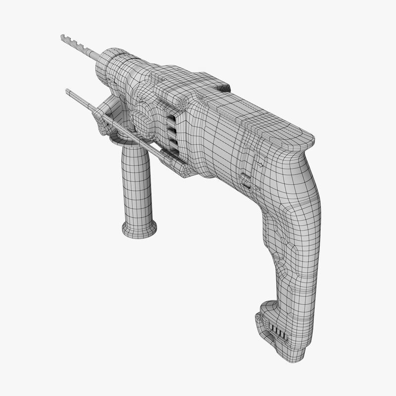 Dewalt Rotary Hammer 3D model_10