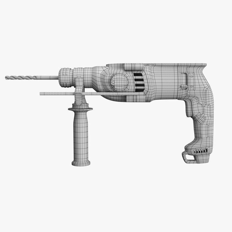 Dewalt Rotary Hammer 3D model_9