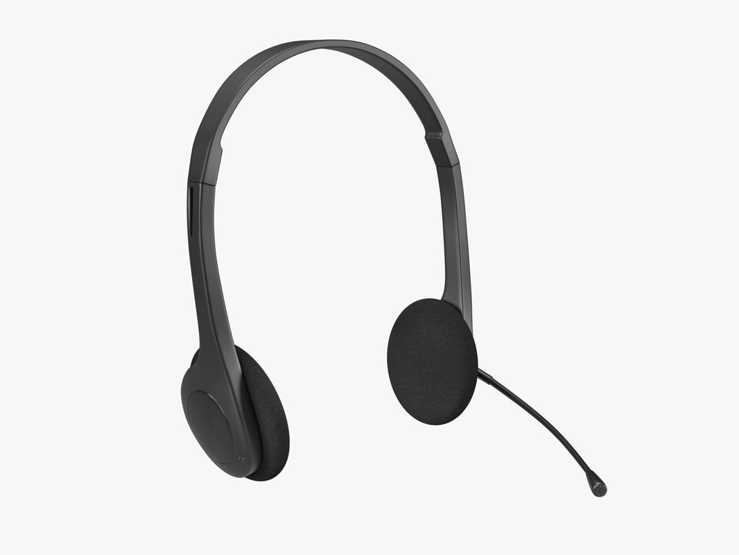 Headphone headset Low-poly 3D model_1