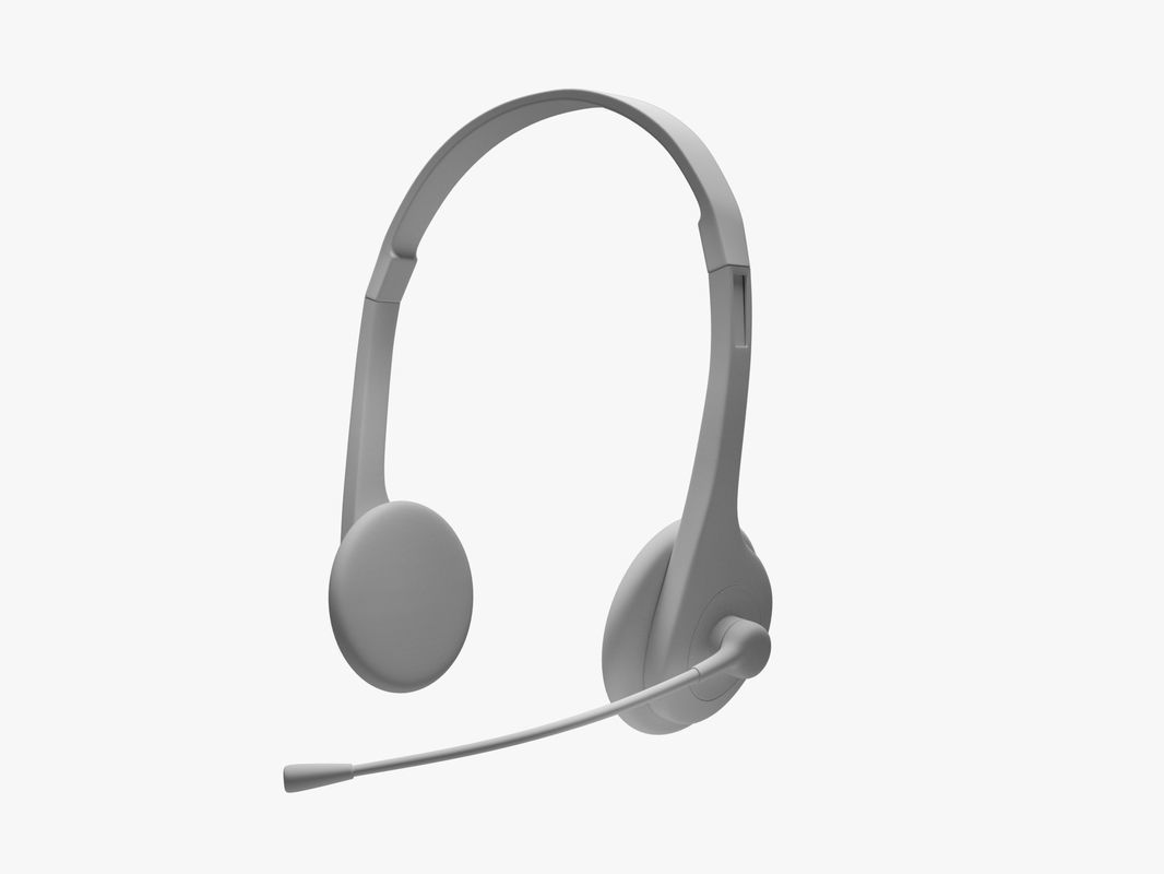 Headphone headset Low-poly 3D model_5