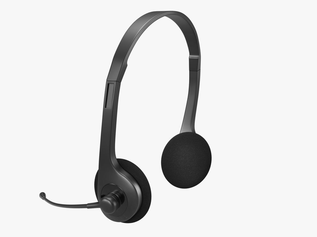 Headphone headset Low-poly 3D model_3