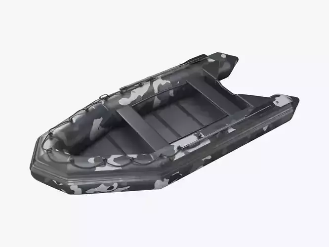 Inflatable Boat PBR Low-poly 3D model