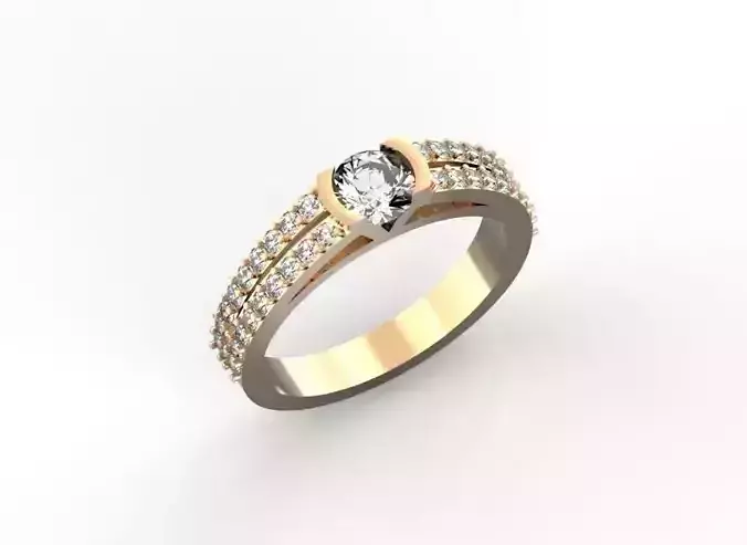 Engagement ring 5 mm stone