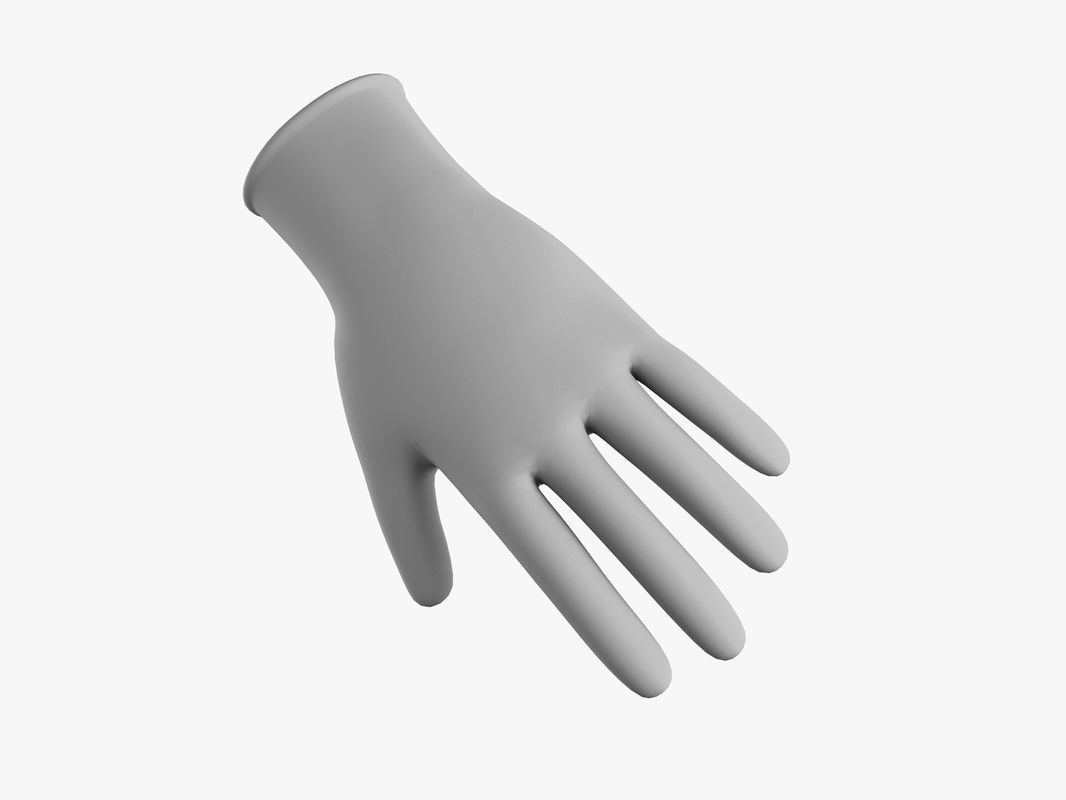Wool Gloves Low-poly 3D model_4