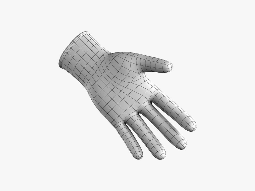 Wool Gloves Low-poly 3D model_6