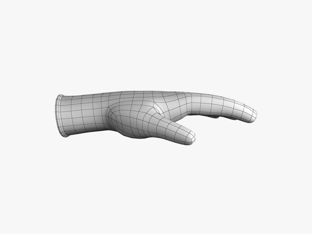 Wool Gloves Low-poly 3D model_7