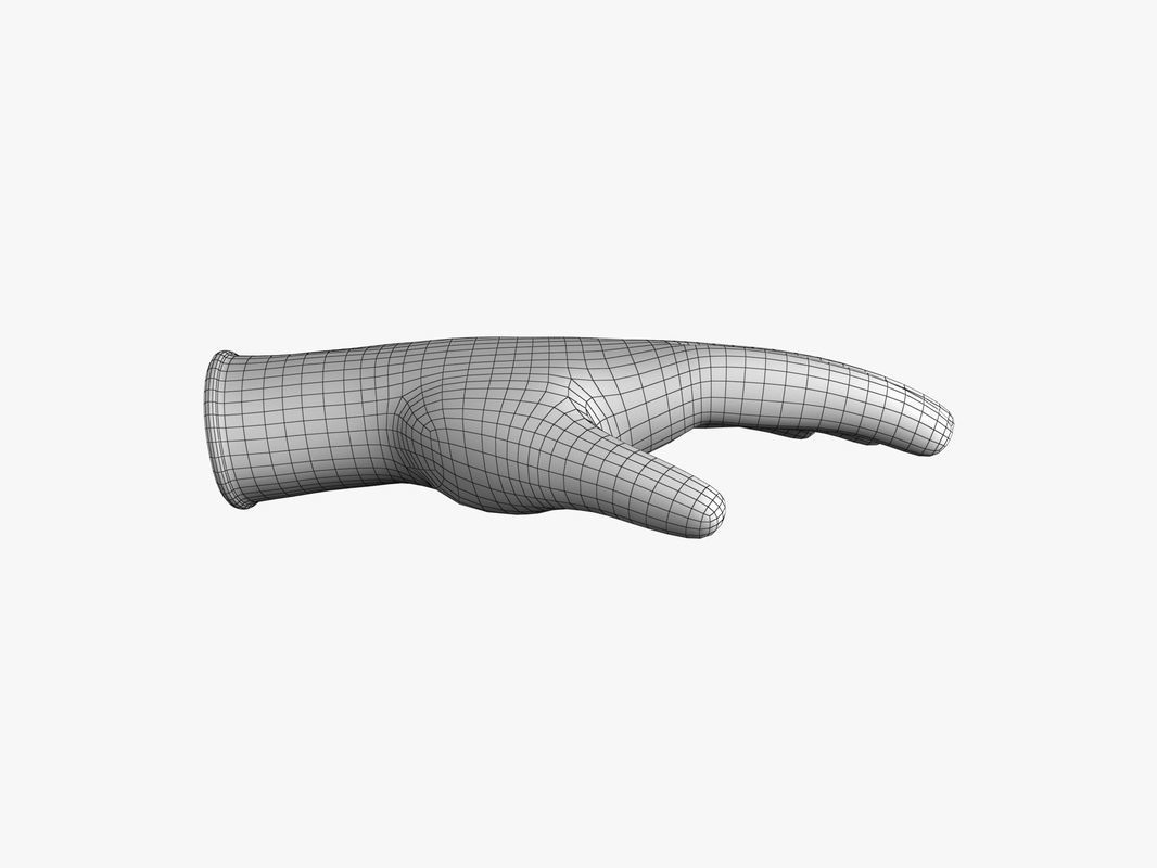 Wool Gloves Low-poly 3D model_8