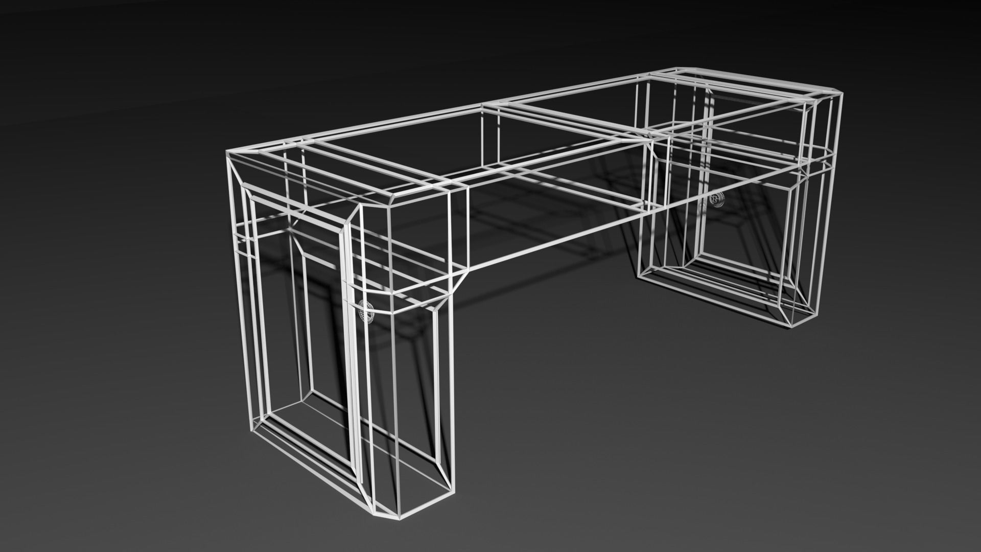 Smart Bench Low-poly 3D model_6