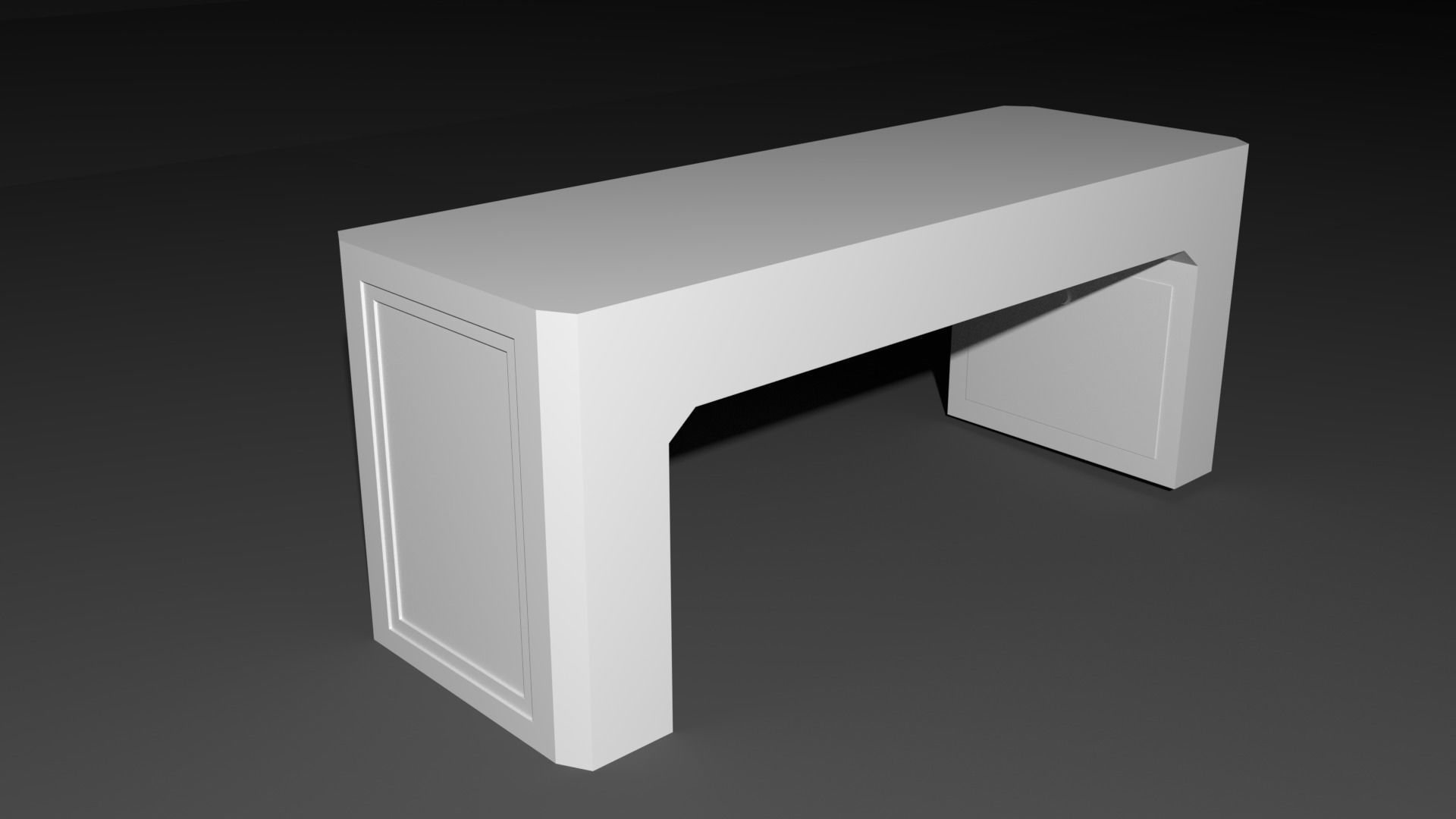 Smart Bench Low-poly 3D model_5