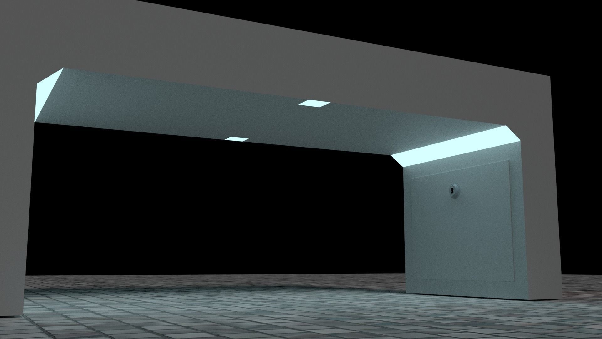 Smart Bench Low-poly 3D model_1