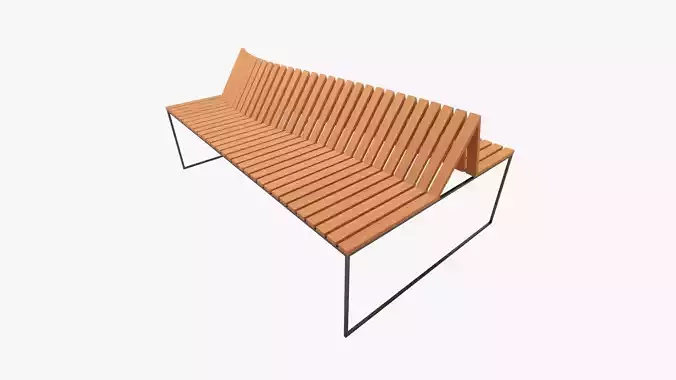 Wooden And Metal Bench