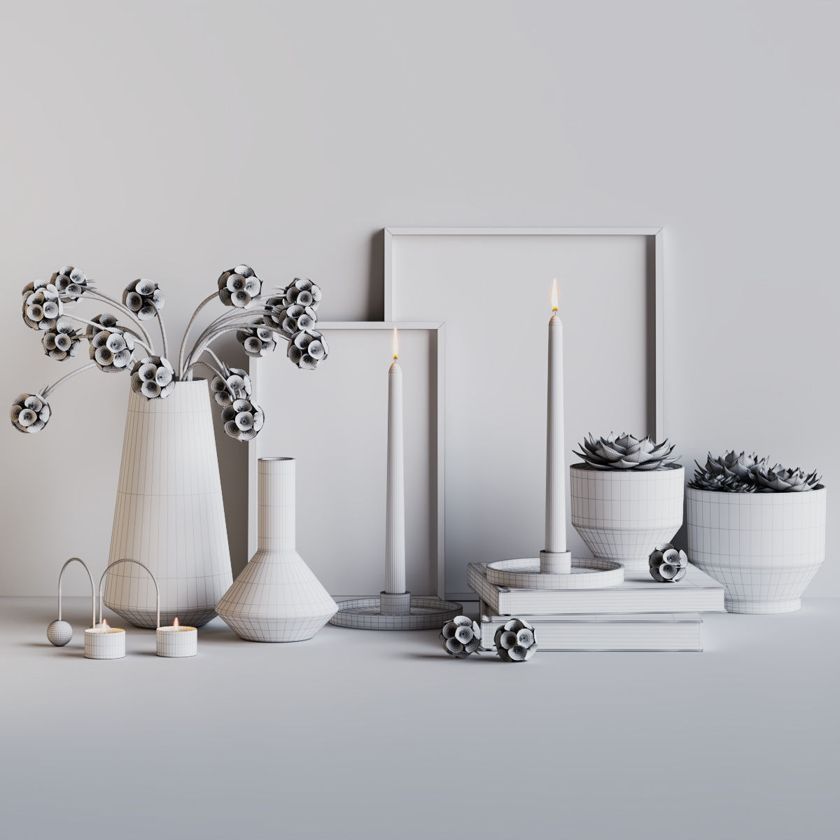 Decorative set 10 3D model_4