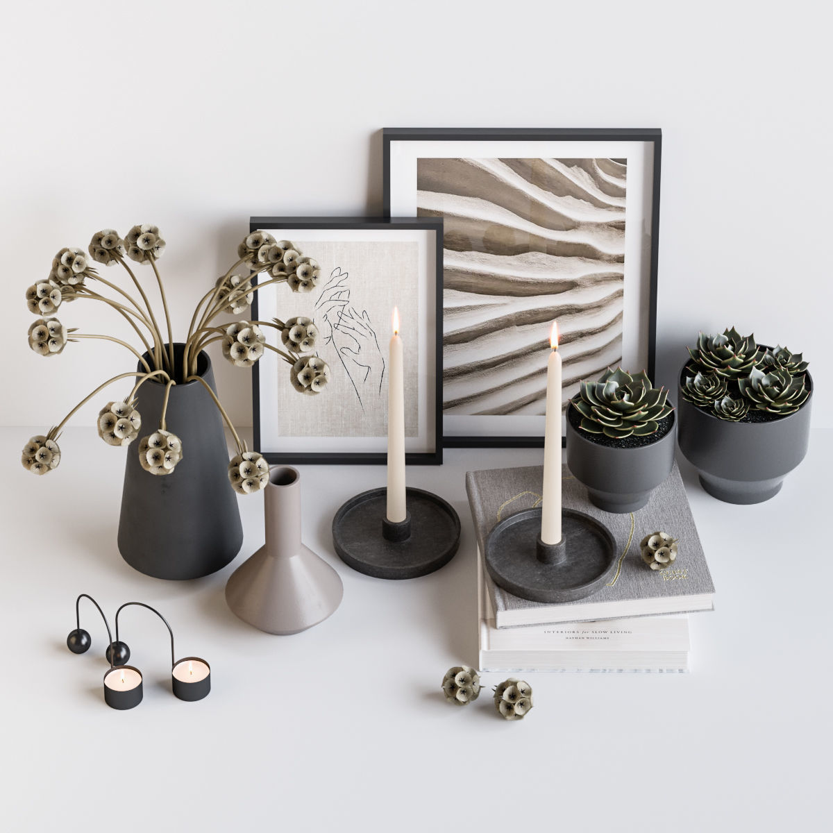 Decorative set 10 3D model_1