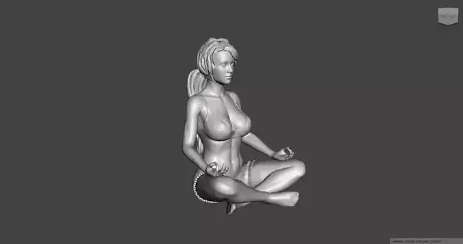 3D Printable Nude Female Body Pose 10 FREE