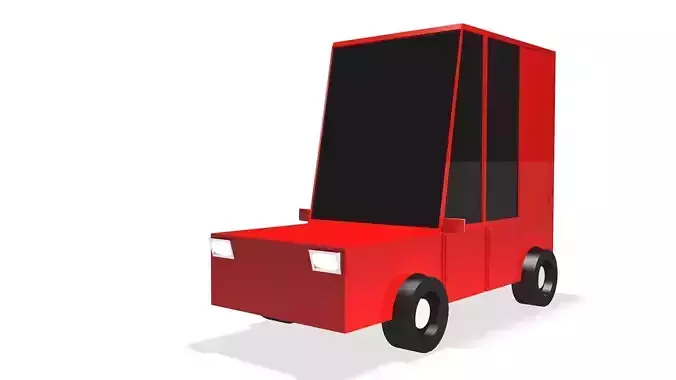 Low Poly City Car 3d Model