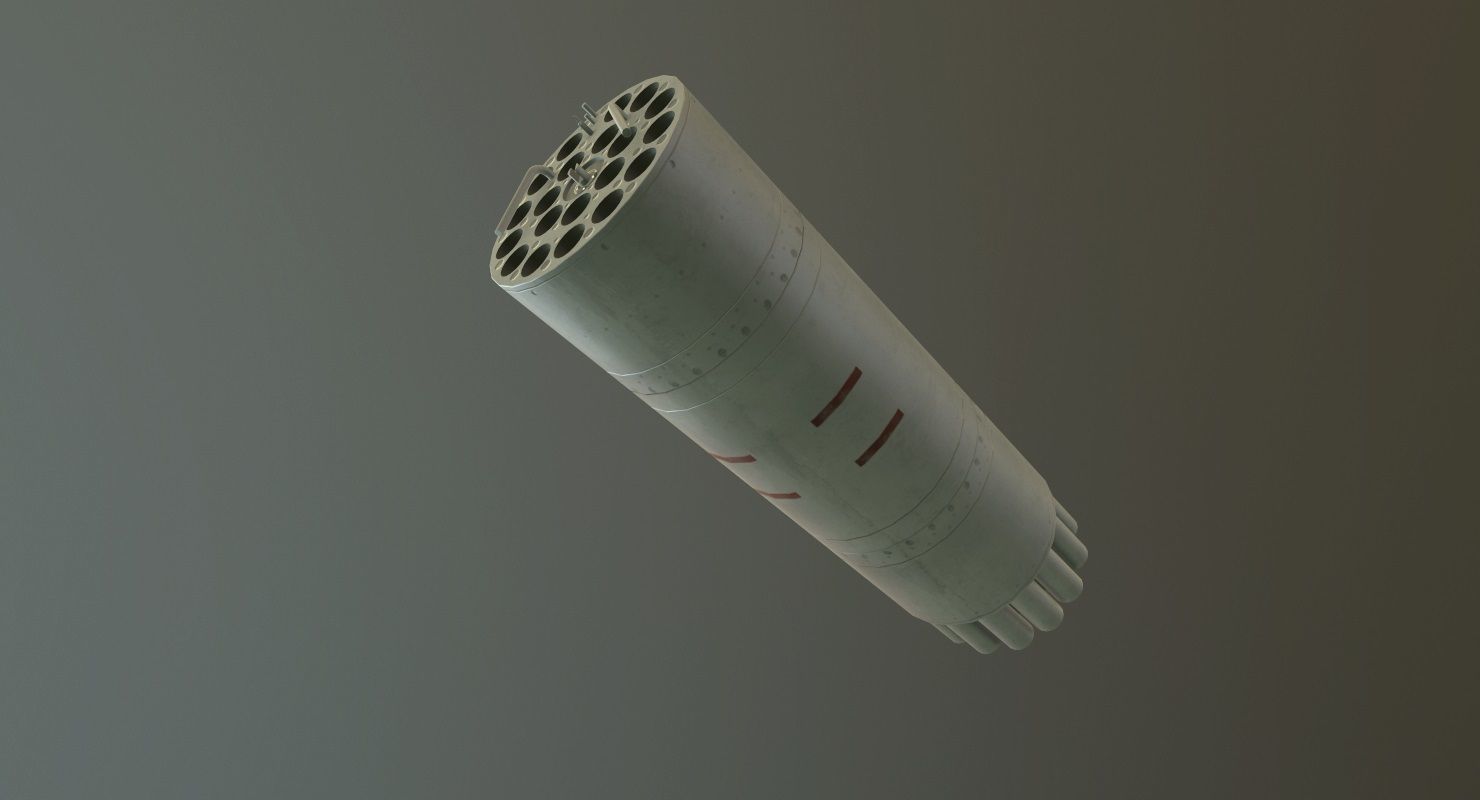Rocket Launcher B-8V20A Low-poly 3D model_7