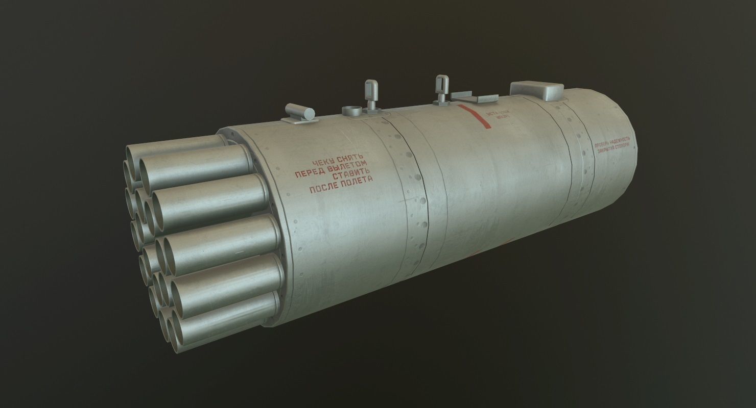 Rocket Launcher B-8V20A Low-poly 3D model_3