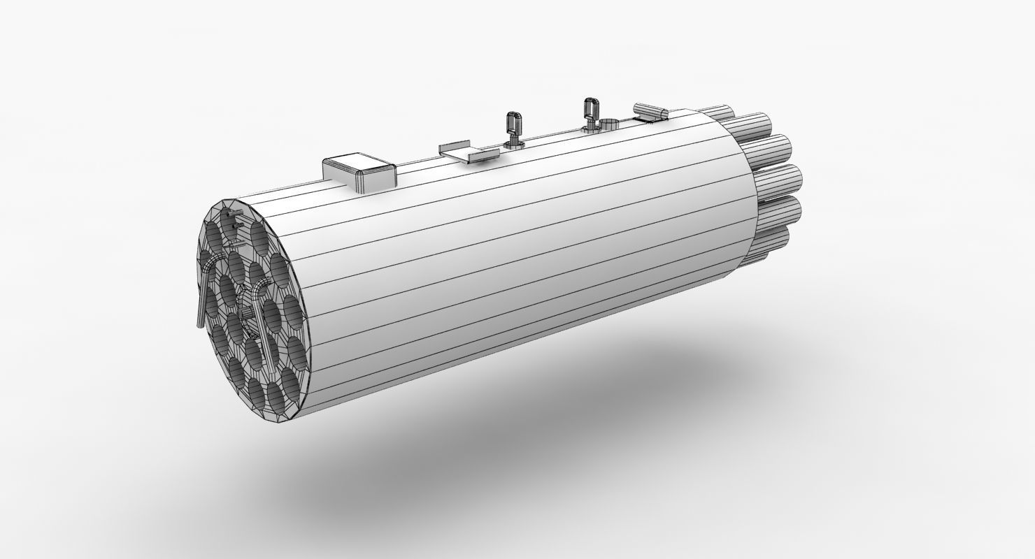 Rocket Launcher B-8V20A Low-poly 3D model_11