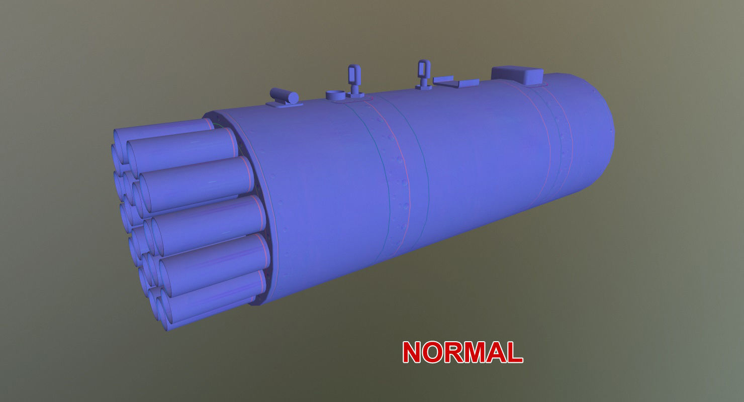 Rocket Launcher B-8V20A Low-poly 3D model_25