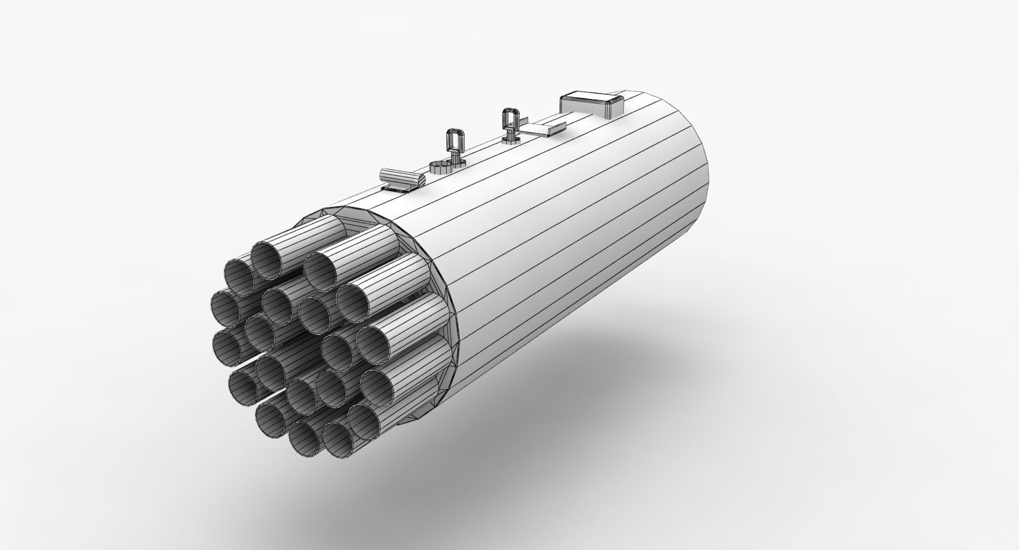 Rocket Launcher B-8V20A Low-poly 3D model_12