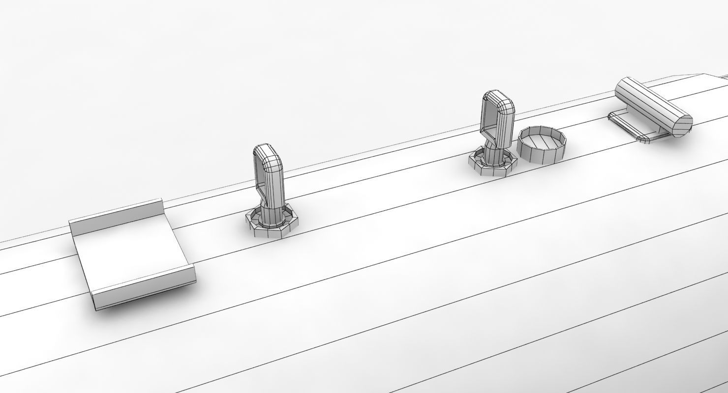 Rocket Launcher B-8V20A Low-poly 3D model_16