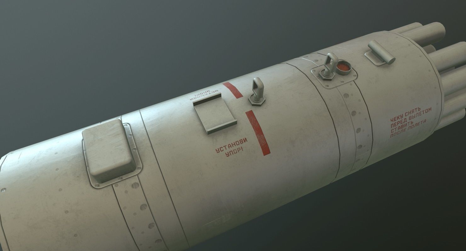 Rocket Launcher B-8V20A Low-poly 3D model_9