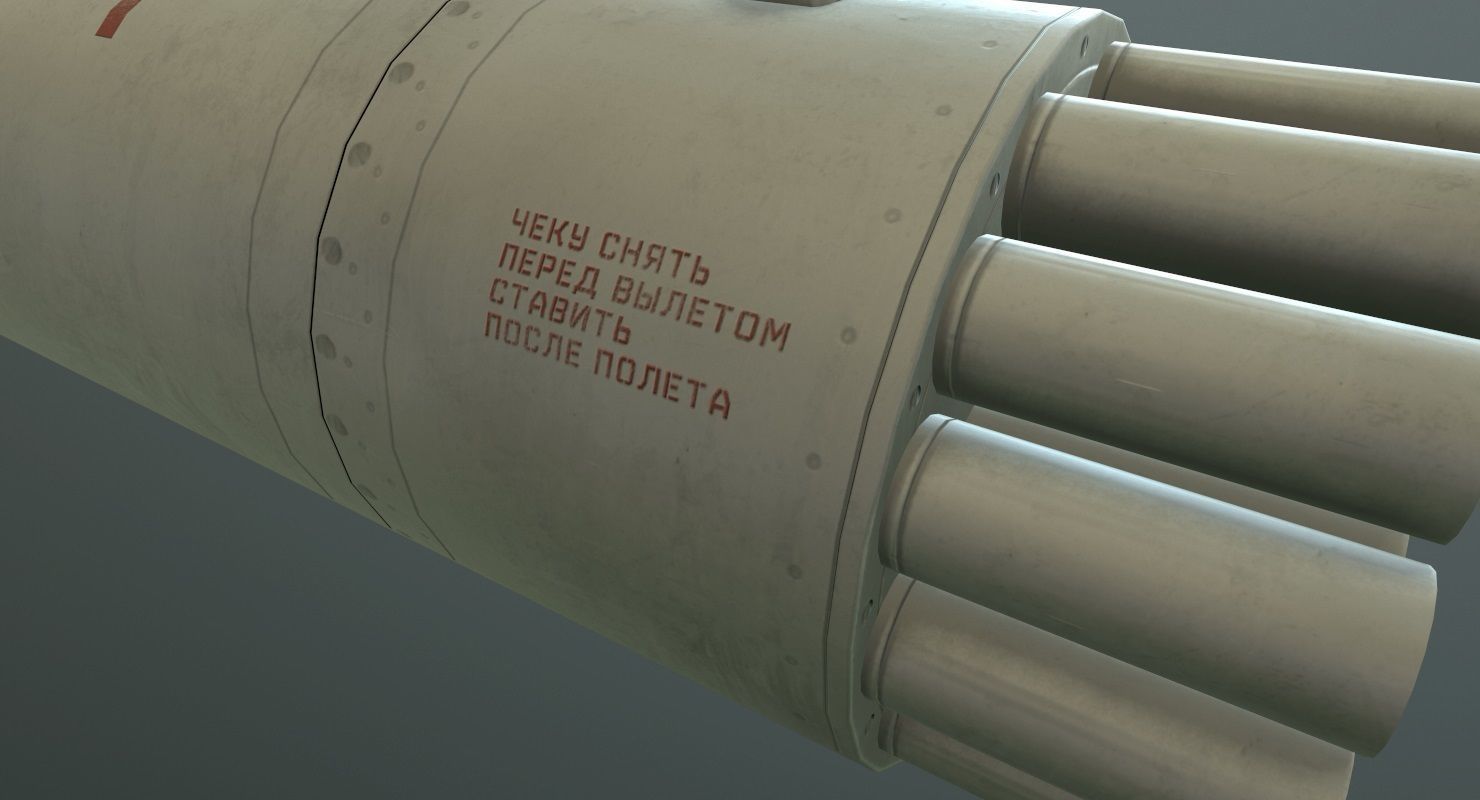 Rocket Launcher B-8V20A Low-poly 3D model_5