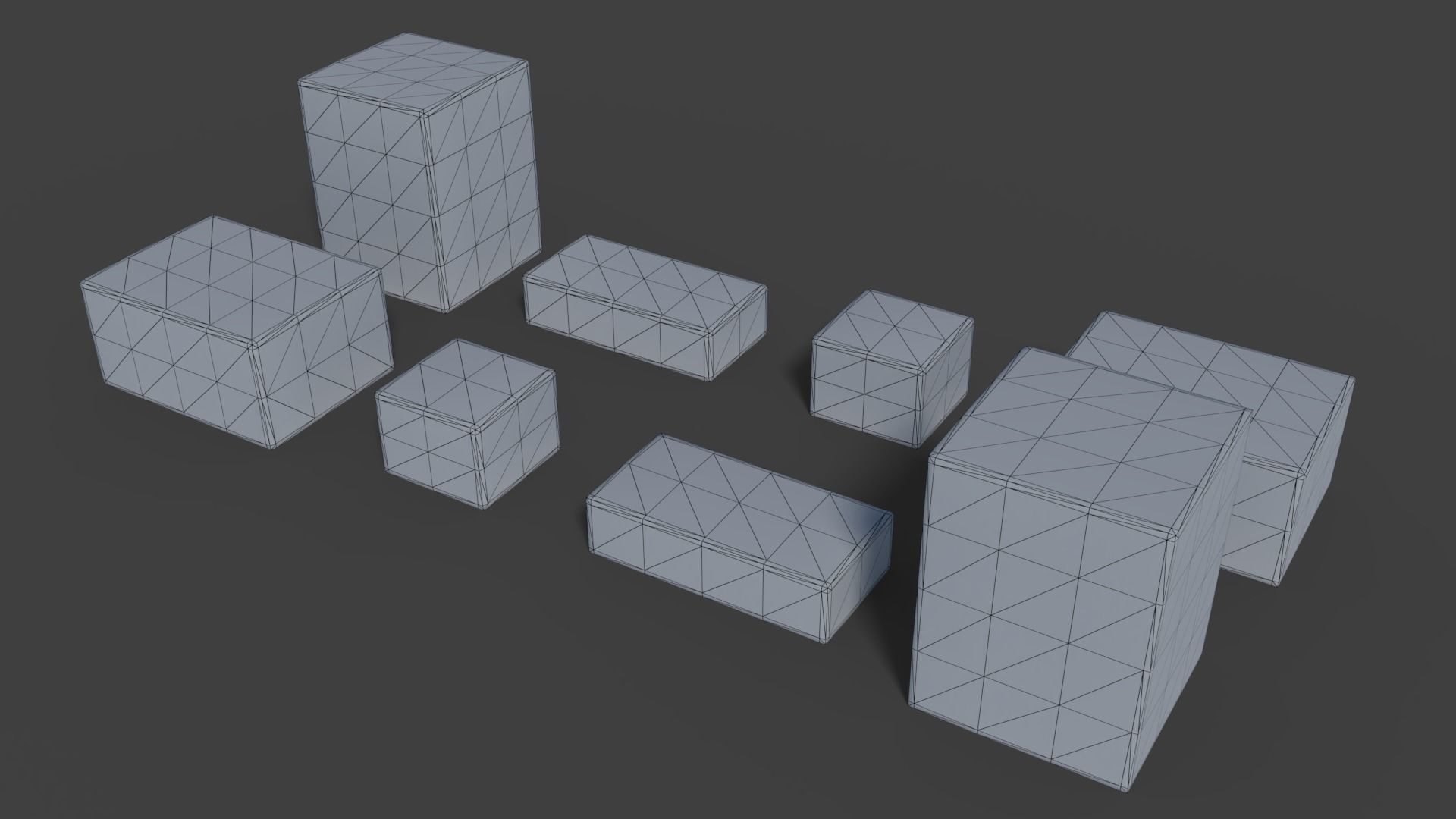 Carton Boxes Low-poly 3D model_1