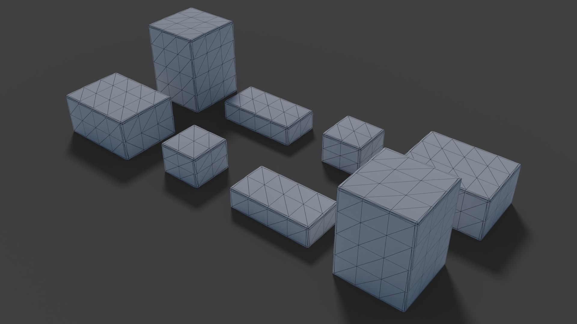 Carton Boxes Low-poly 3D model_3