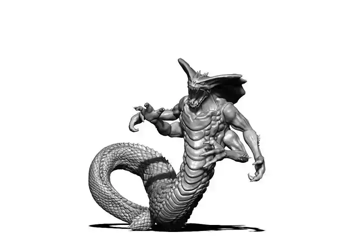 Naga 3d print model - Naga alpha - 57 mm 3D print model