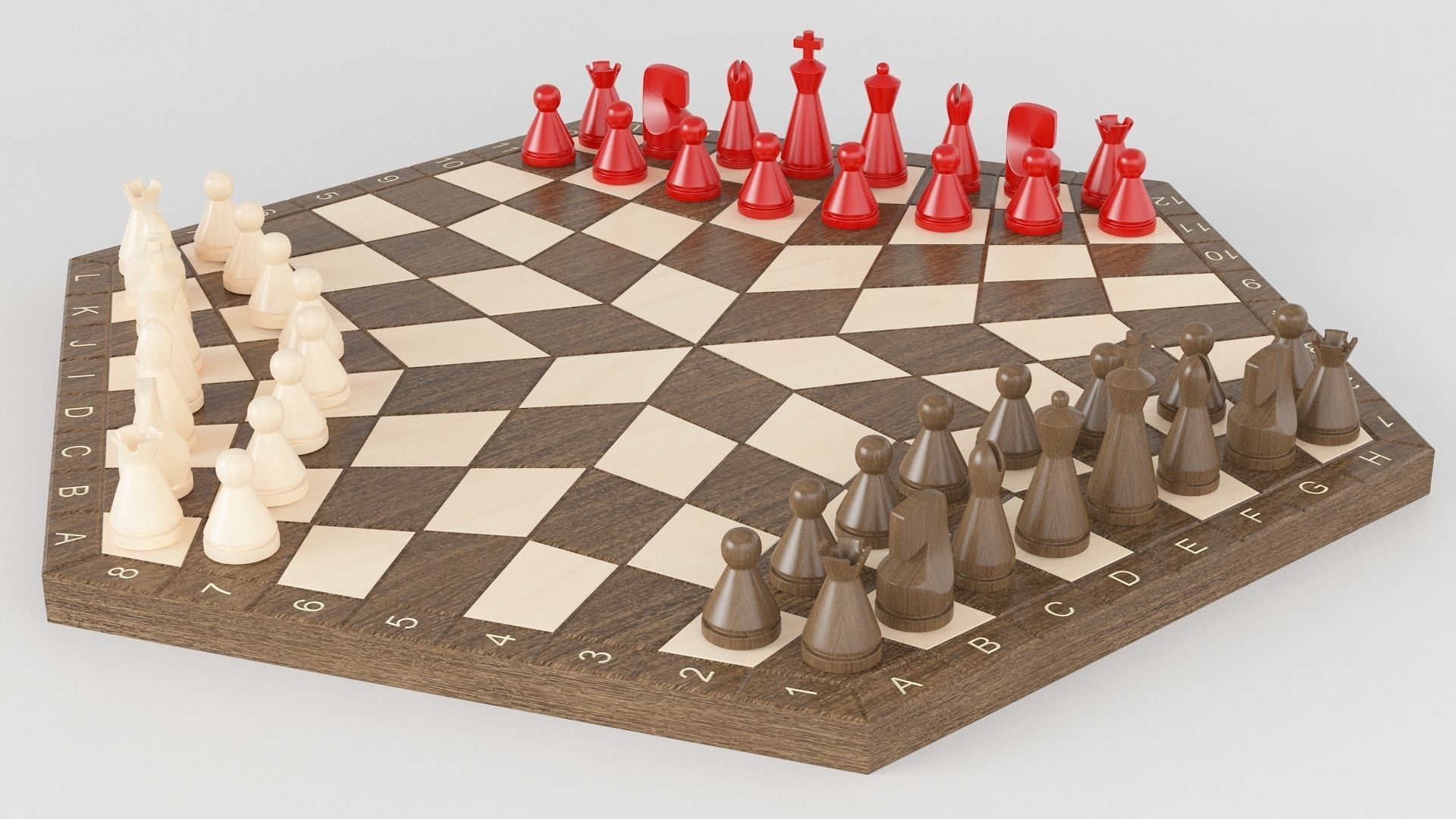 Chess Three Players 3D model_6
