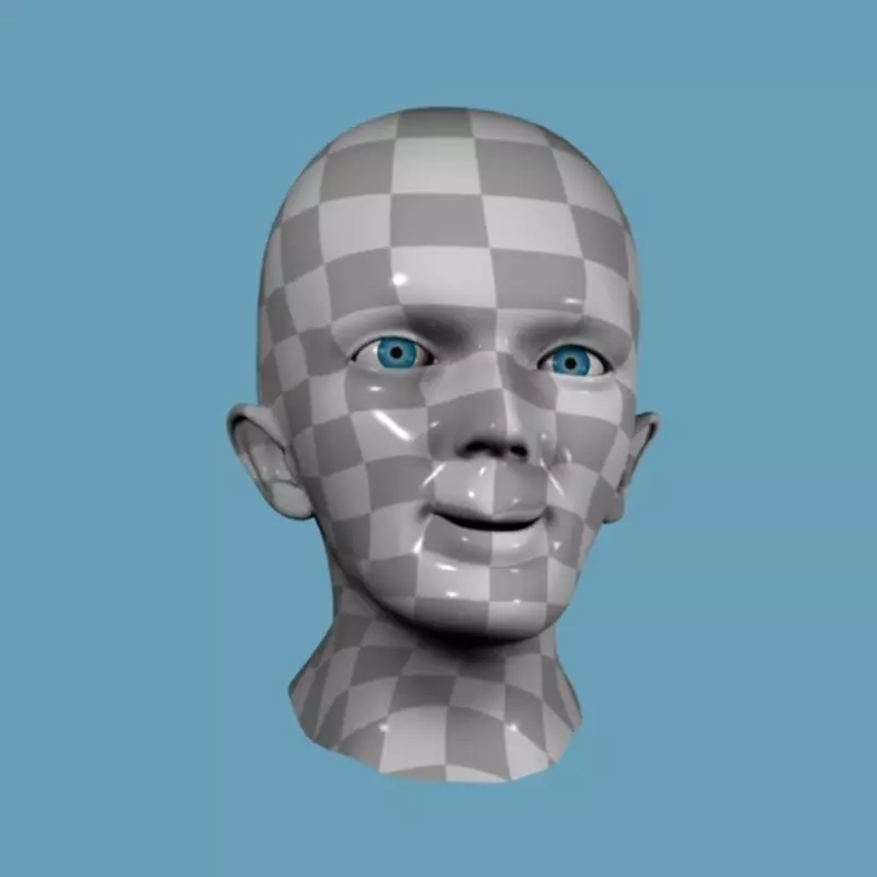 Riblya checkered head Free 3D model