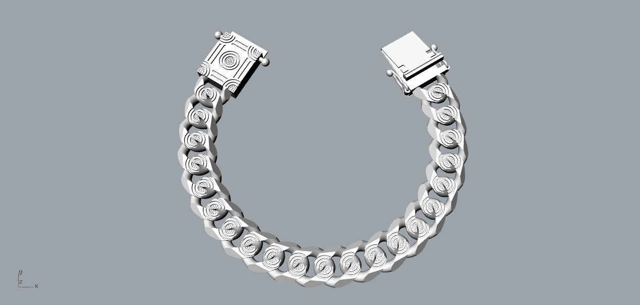 chain bracelets 12 3D print model_2
