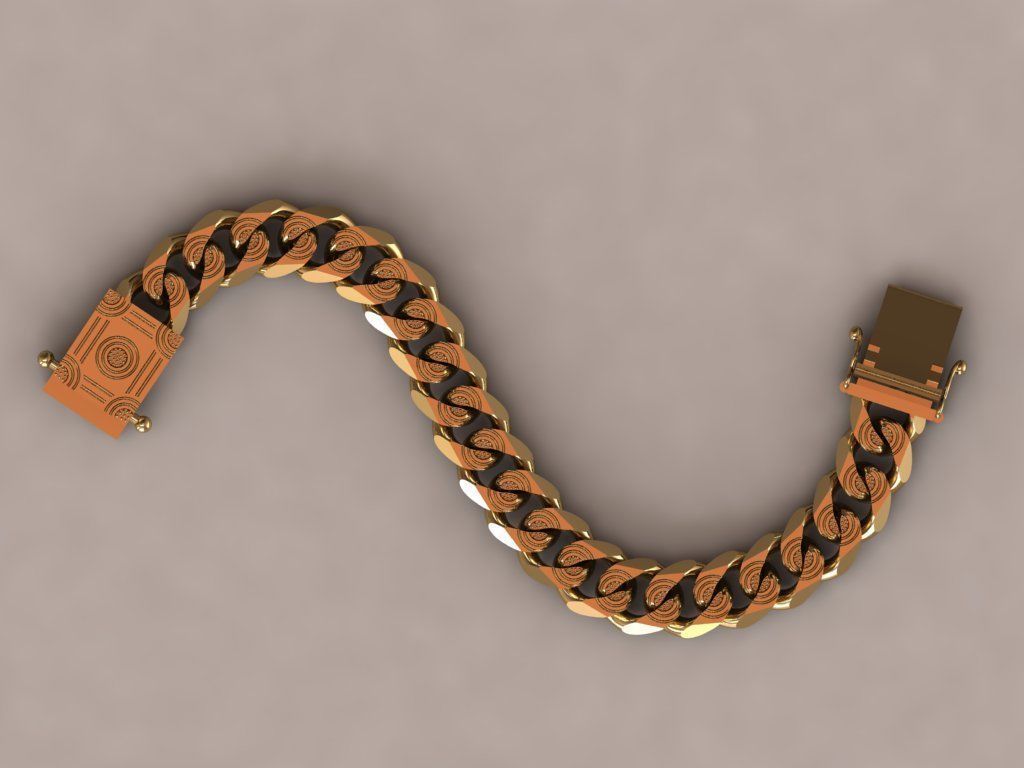chain bracelets 12 3D print model_4