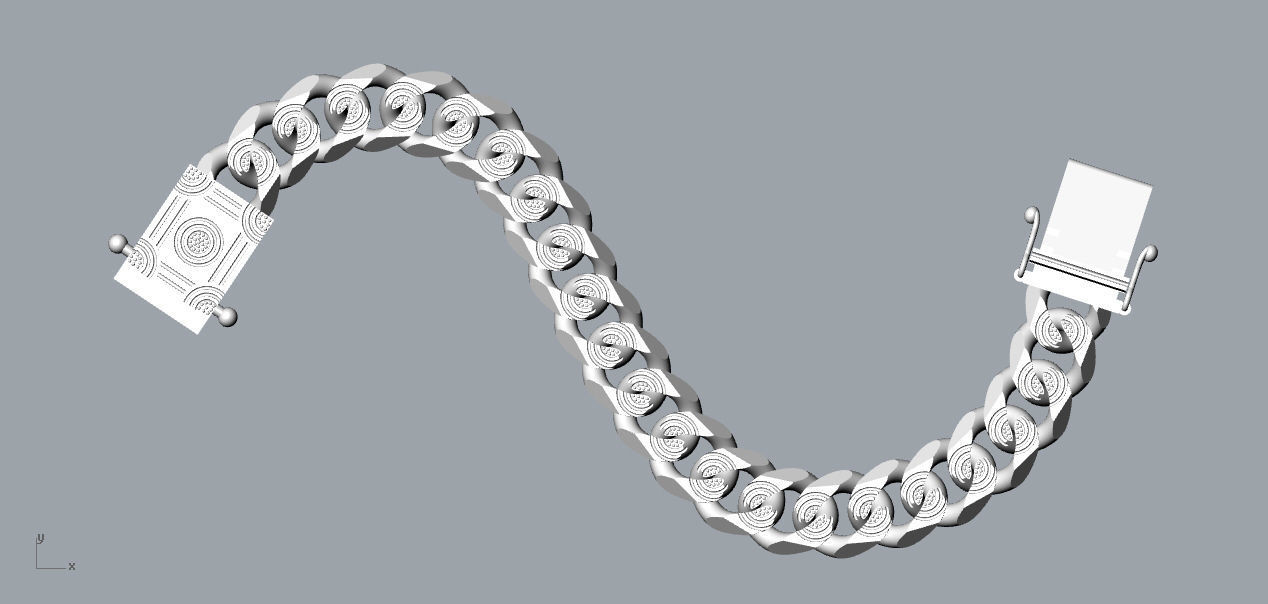chain bracelets 12 3D print model_5