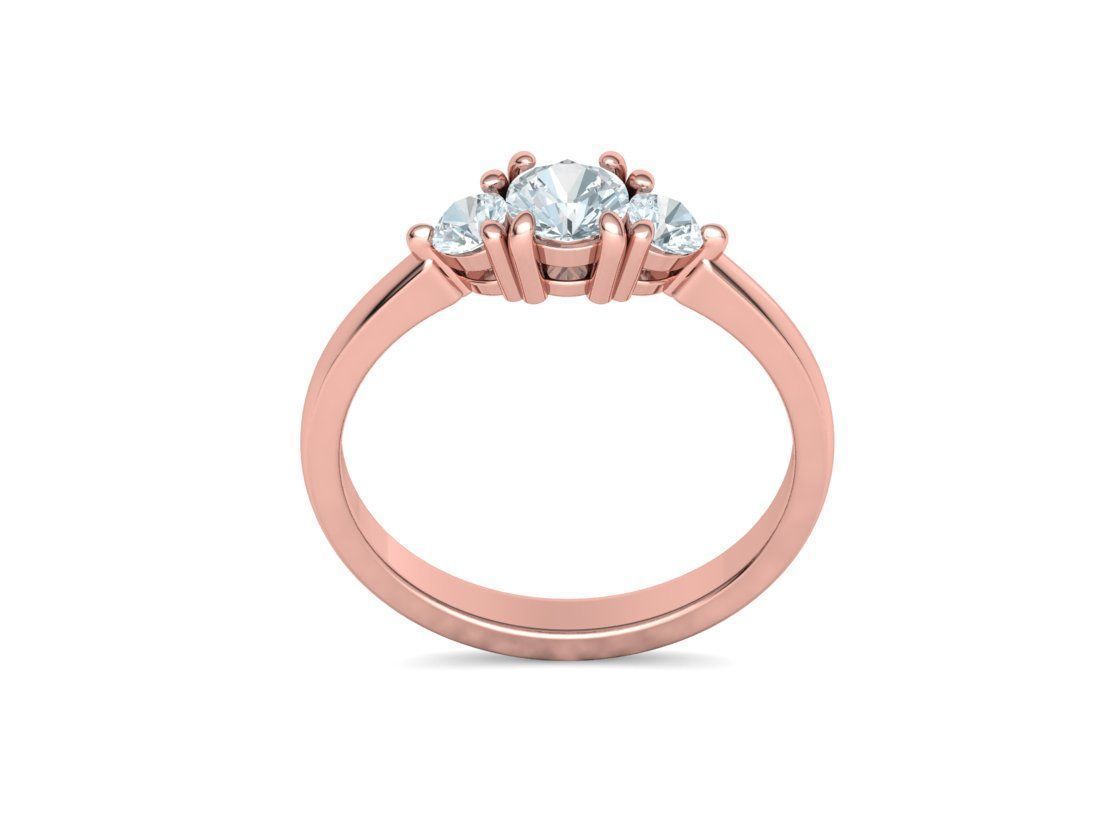 Three Stone Diamond ring printable 3dmodel N10344 3D print model 3D print model_23
