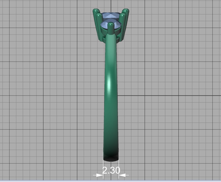 Three Stone Diamond ring printable 3dmodel N10344 3D print model 3D print model_47