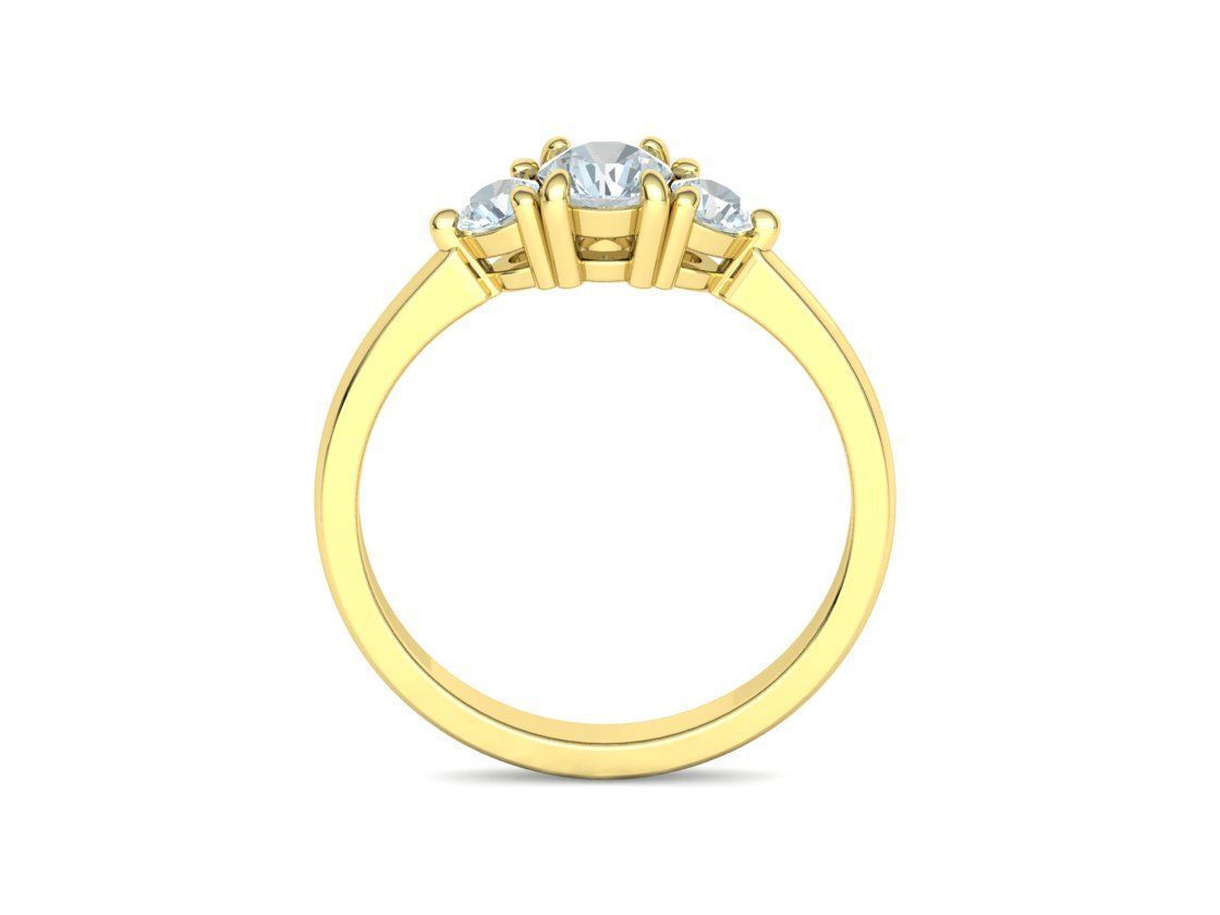 Three Stone Diamond ring printable 3dmodel N10344 3D print model 3D print model_30