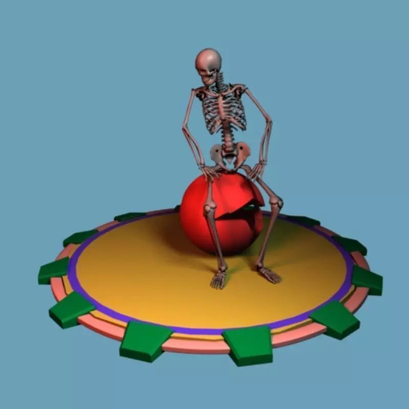 Getrent skeleton on ball Free 3D model