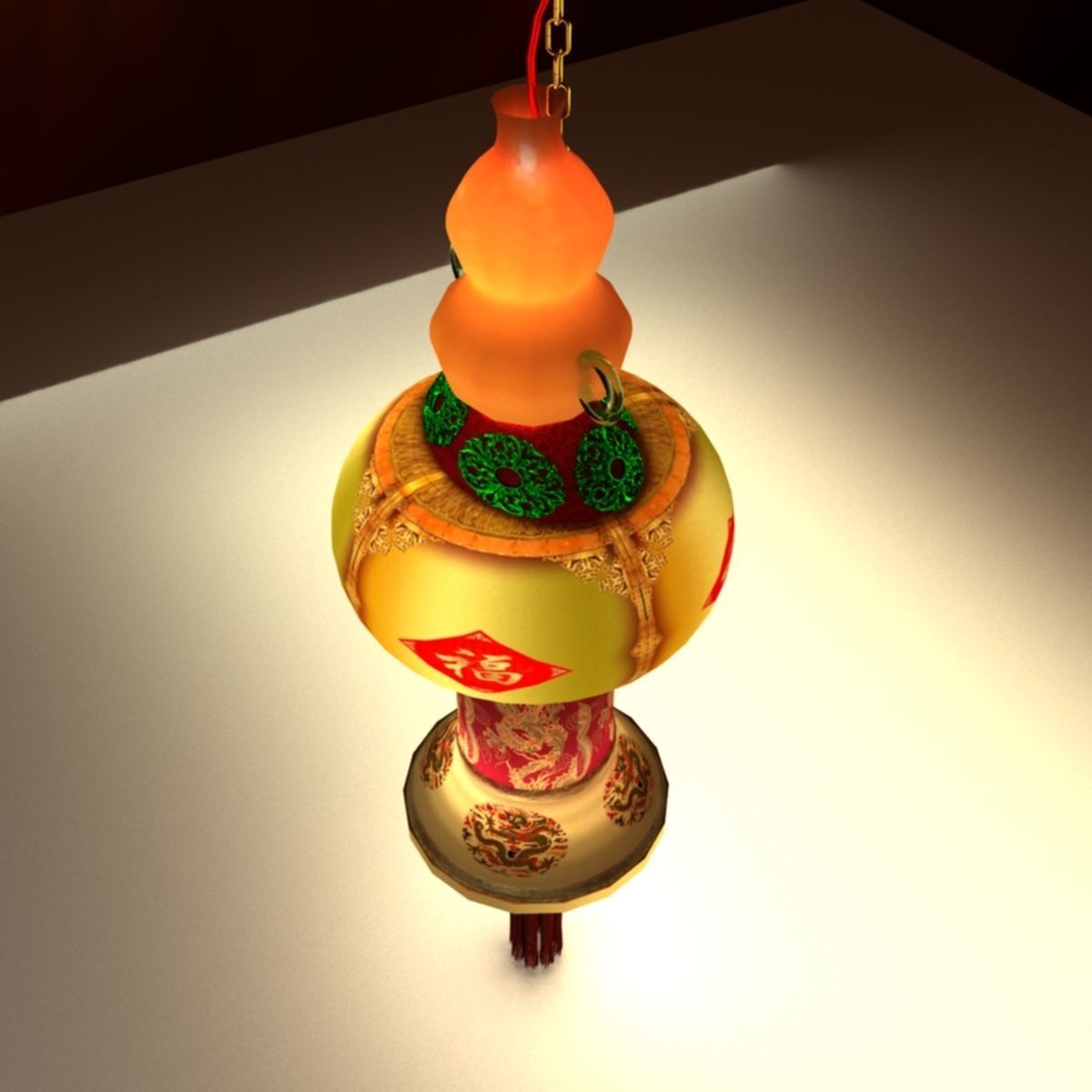 Chinese Palace Lantern 3D model_4