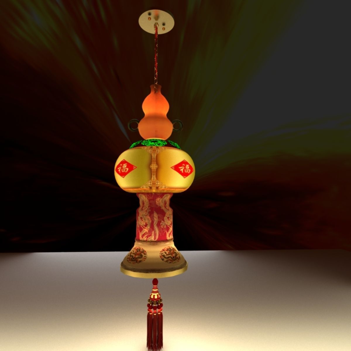 Chinese Palace Lantern 3D model_1