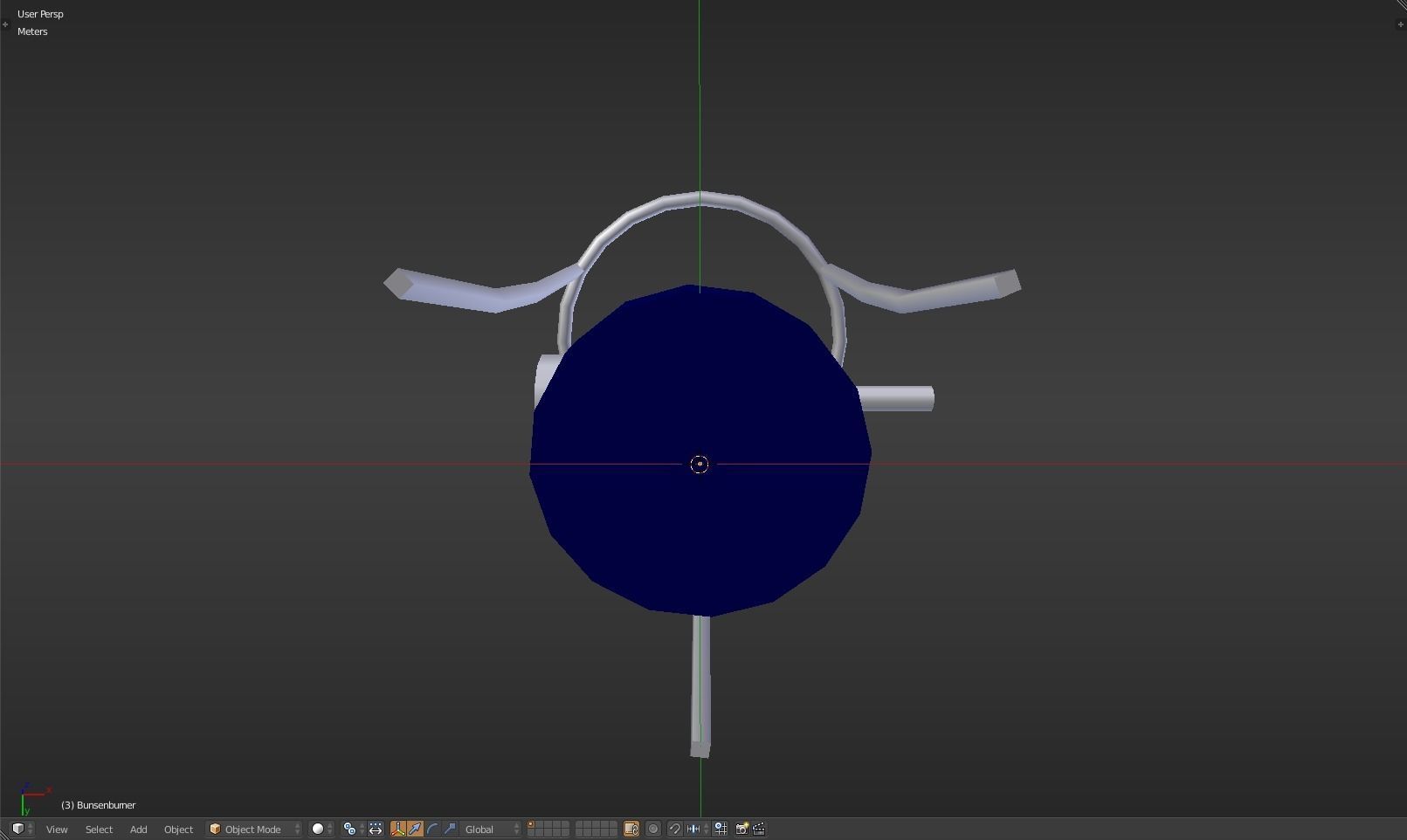 Bunsenburner lamp with metal stand Low-poly 3D model_34