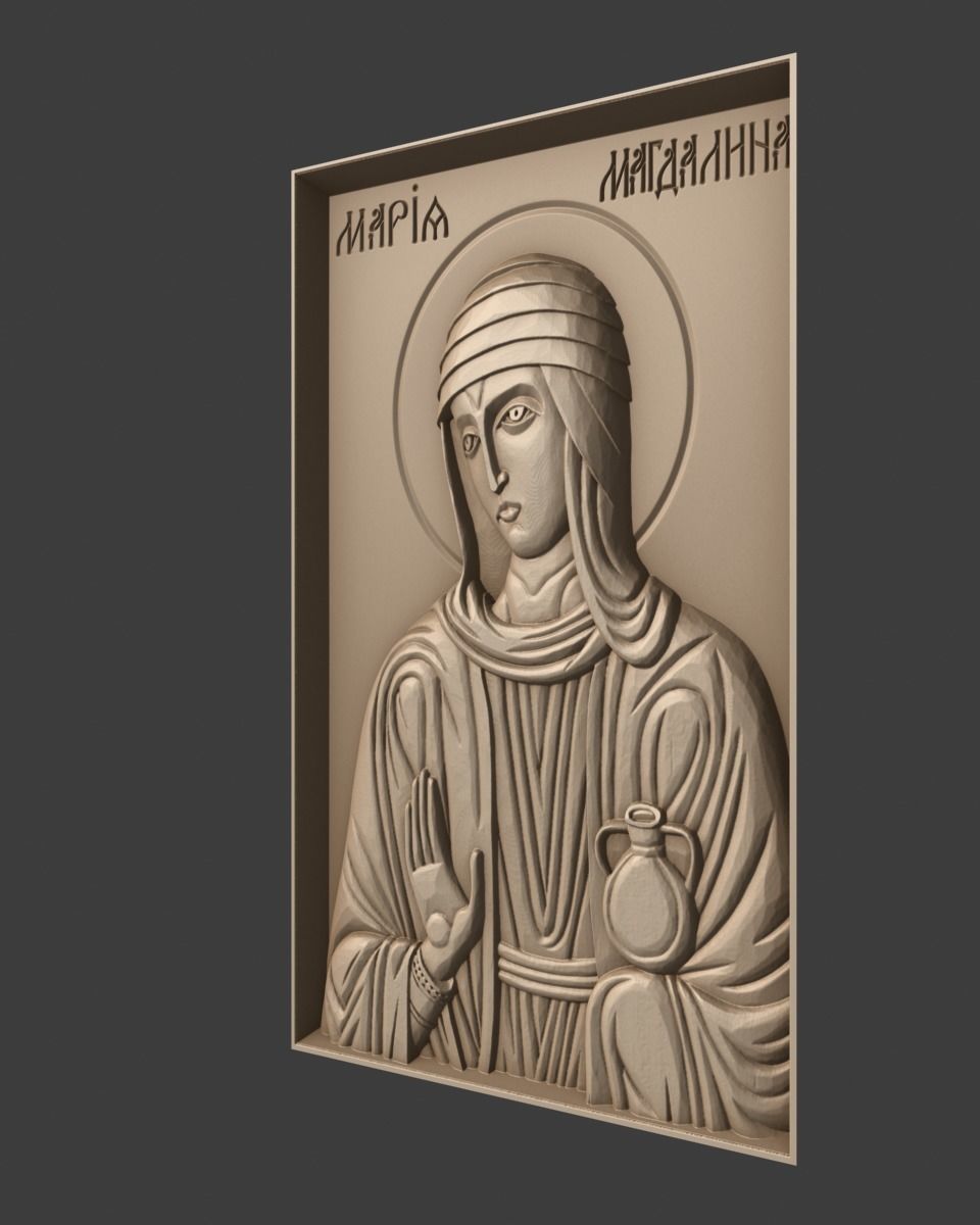 Orthodox Christian Icon of Saint Mary Magdalene 3D print model_2